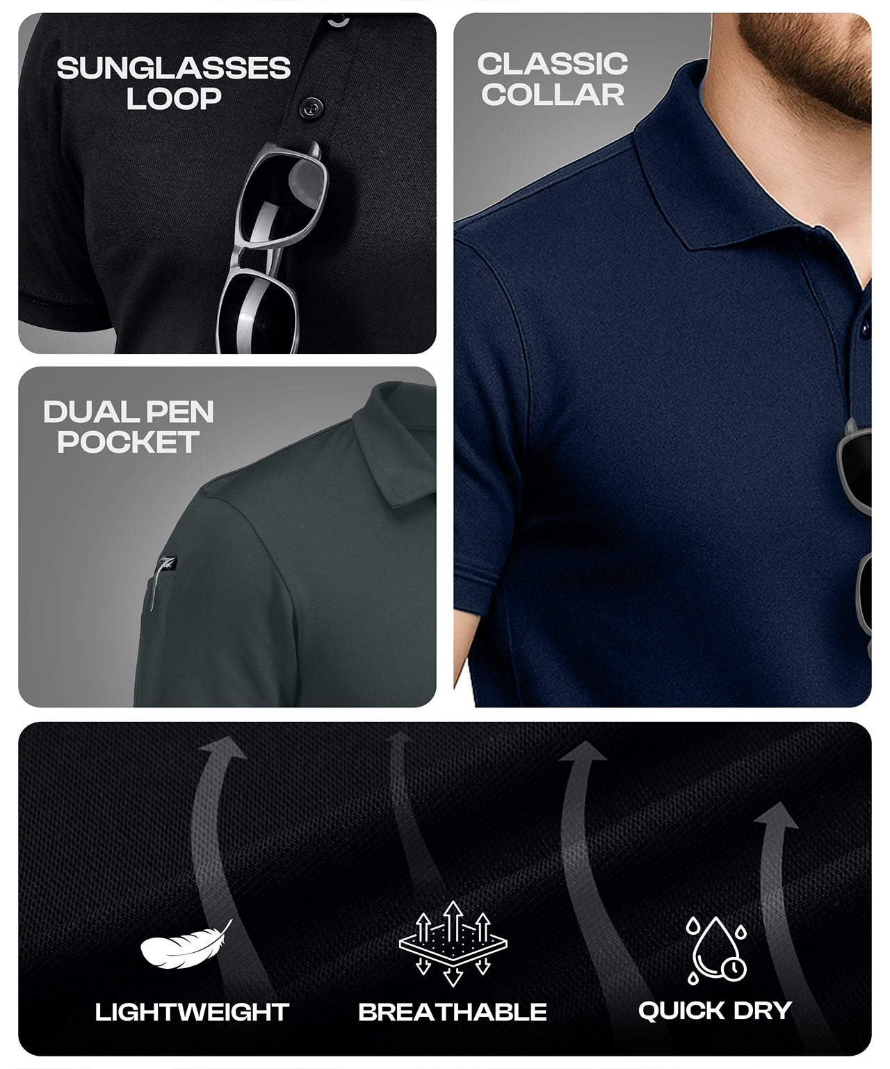 Black-Dark Grey-Navy
