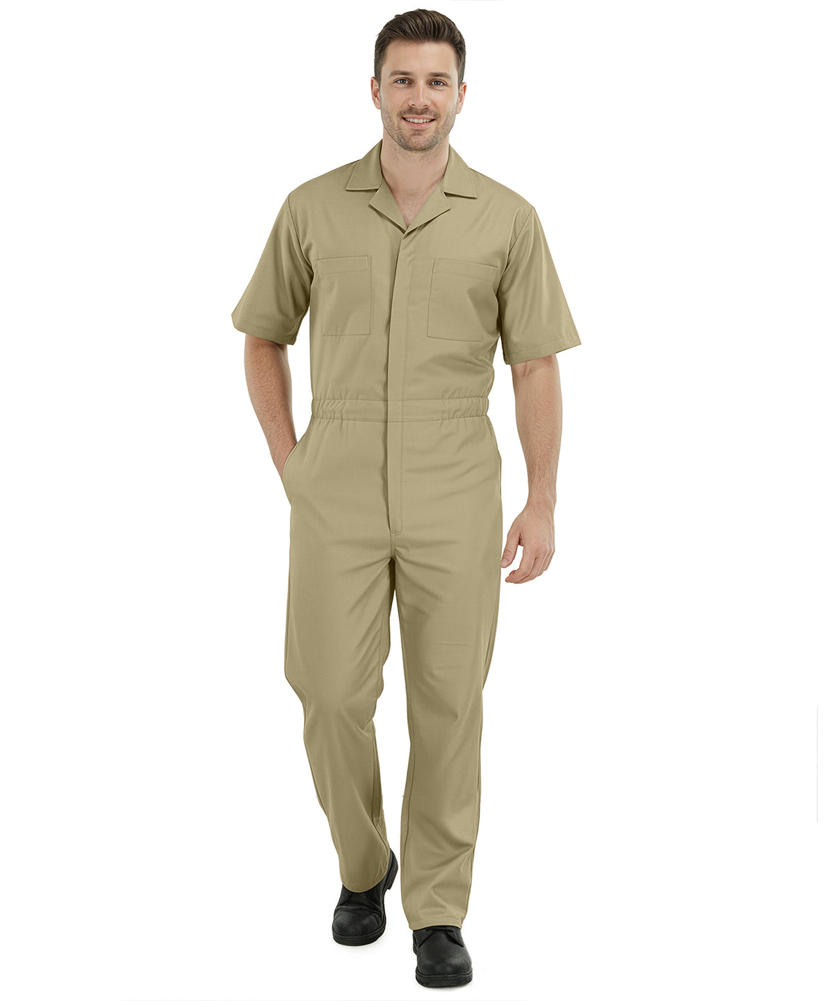 NY Threads Men’s Twill Coverall Relaxed Fit Long Sleeve Utility Work Wear