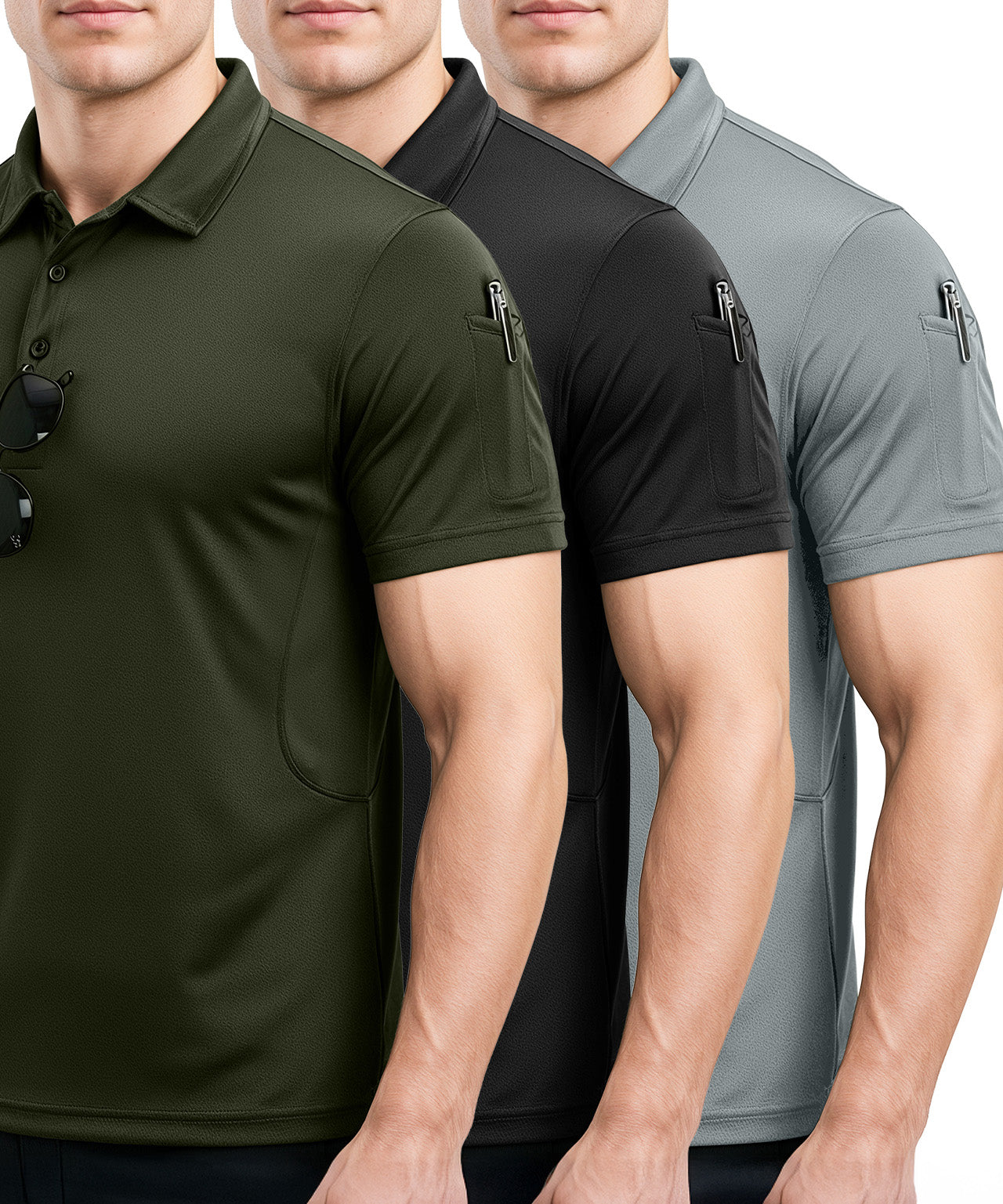 Black-Light Grey-Army Green