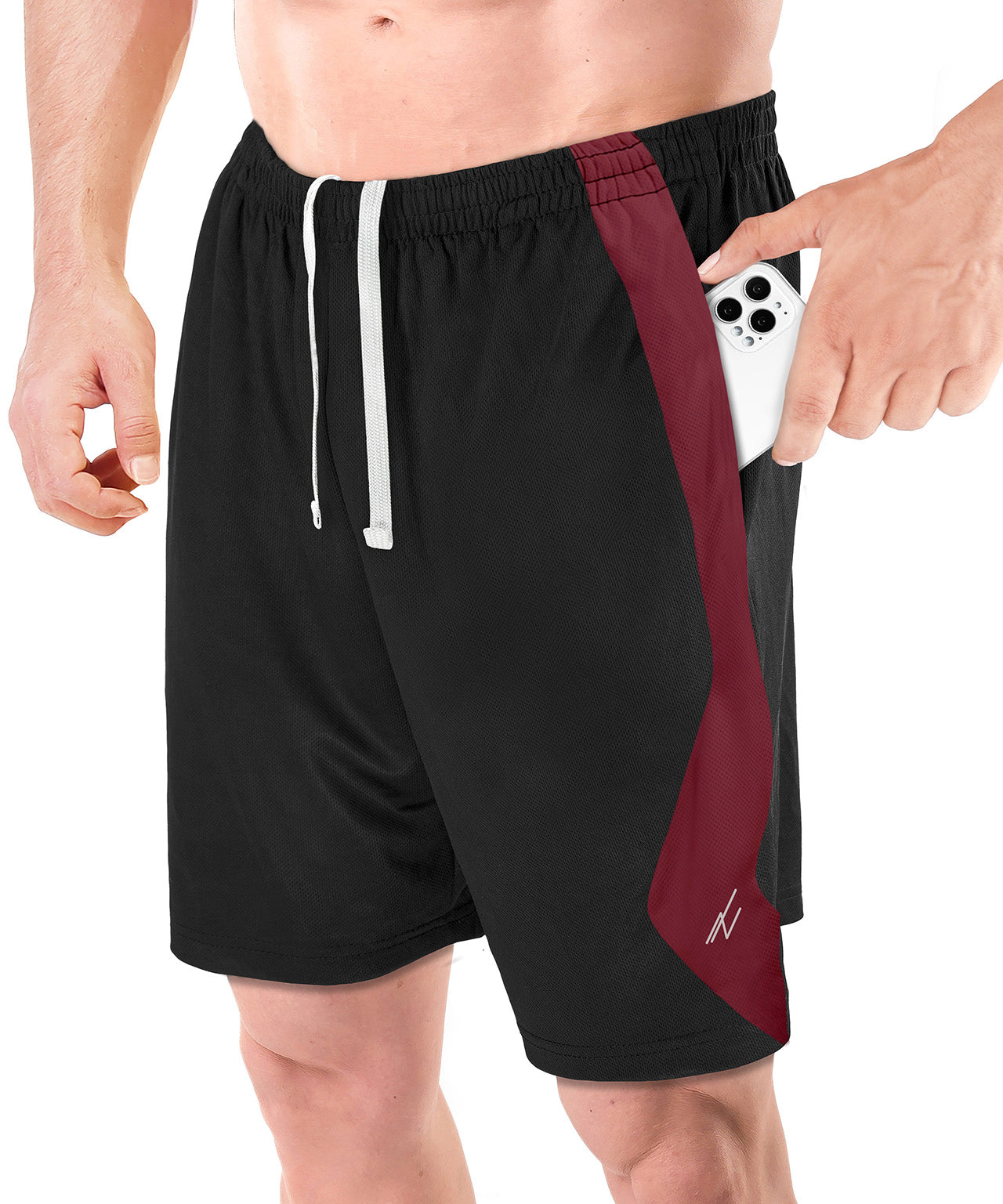 Black with burgundy-single