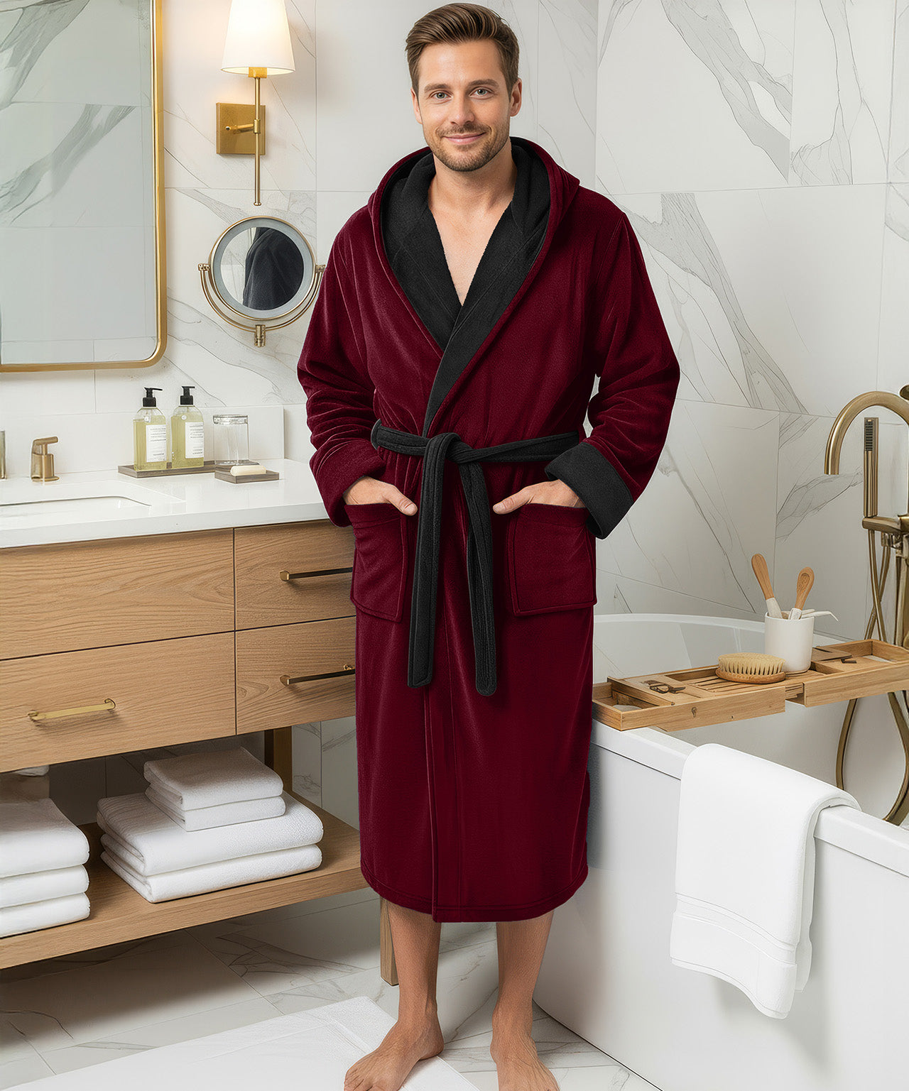 Burgundy and Black