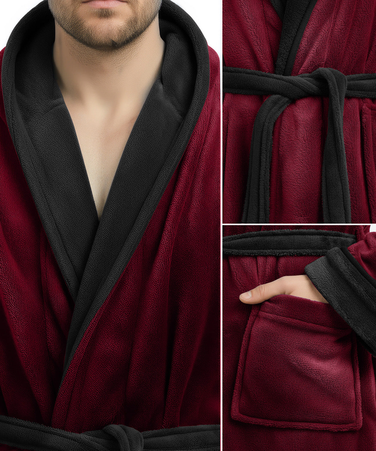 Burgundy and Black