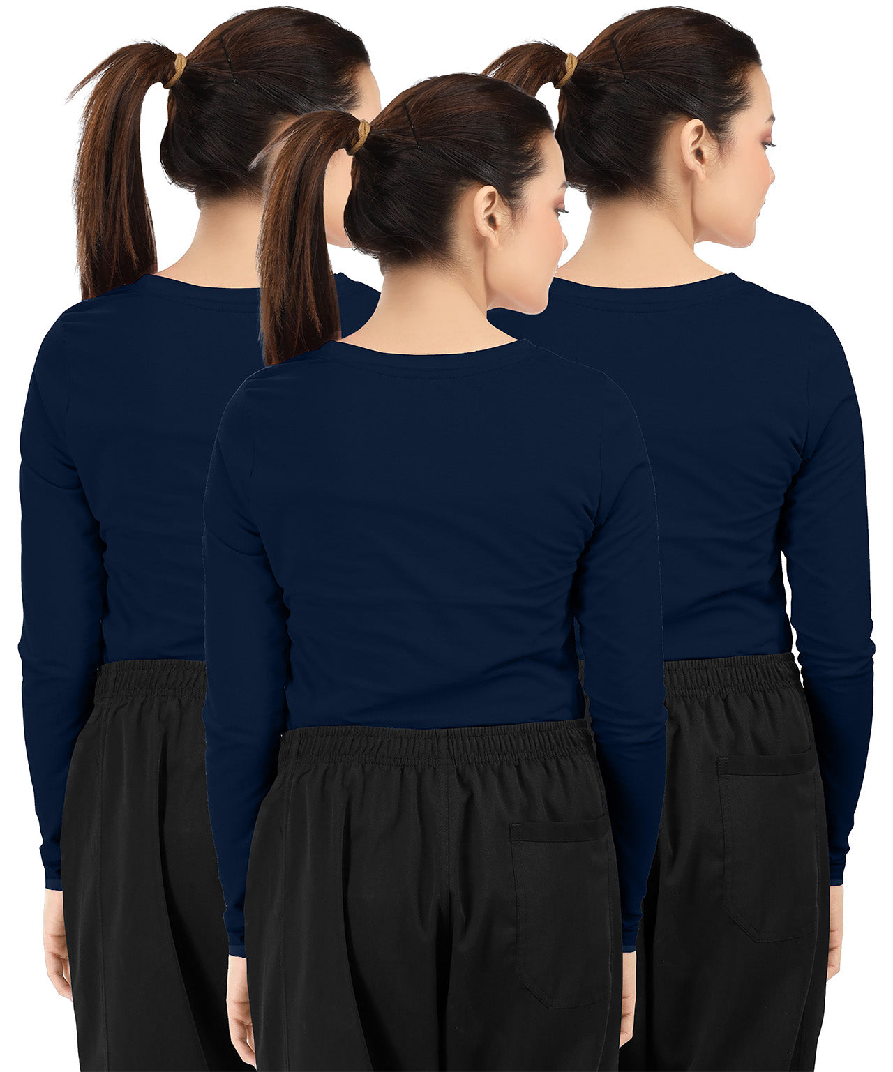 Navy-Pack of 3