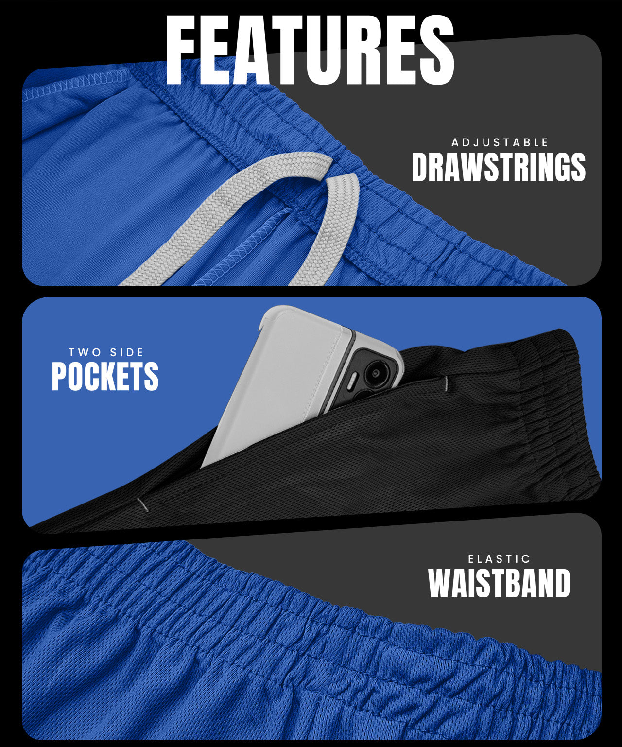 Black-Royal Blue-Pack of 2
