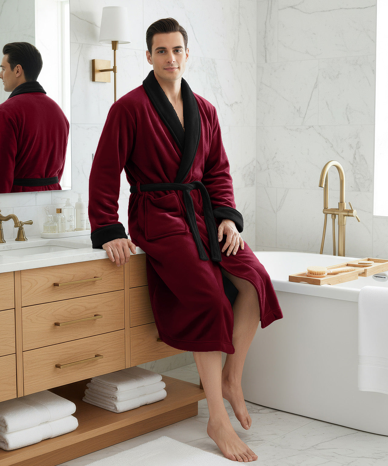 Burgundy and Black
