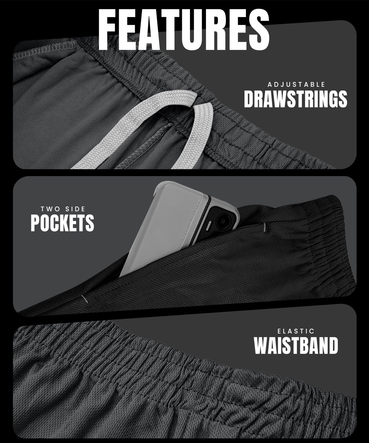 Black-Dark Grey-Pack of 2