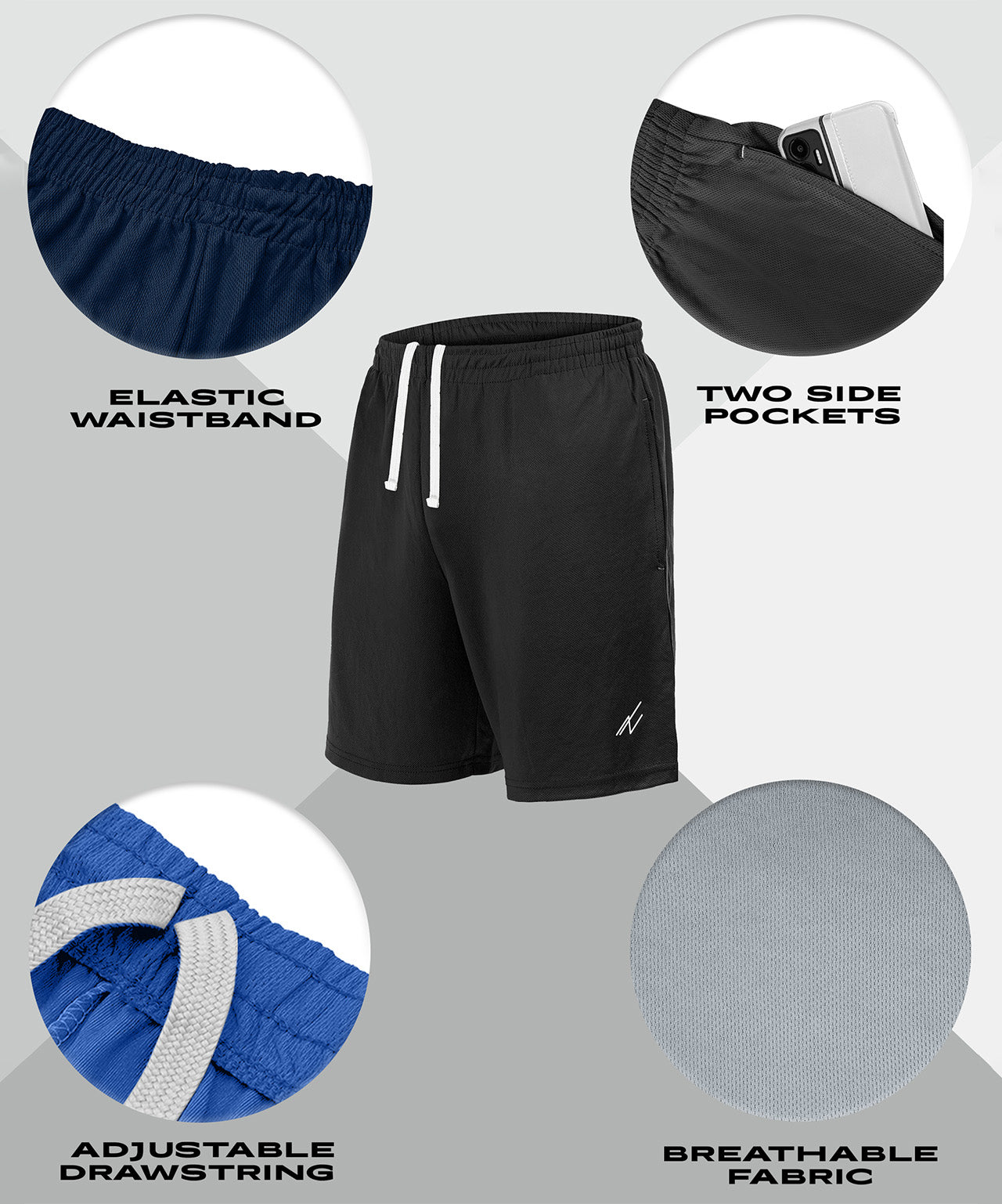Black-Black-Navy-Dark Grey-_Medium Grey-pack of 5