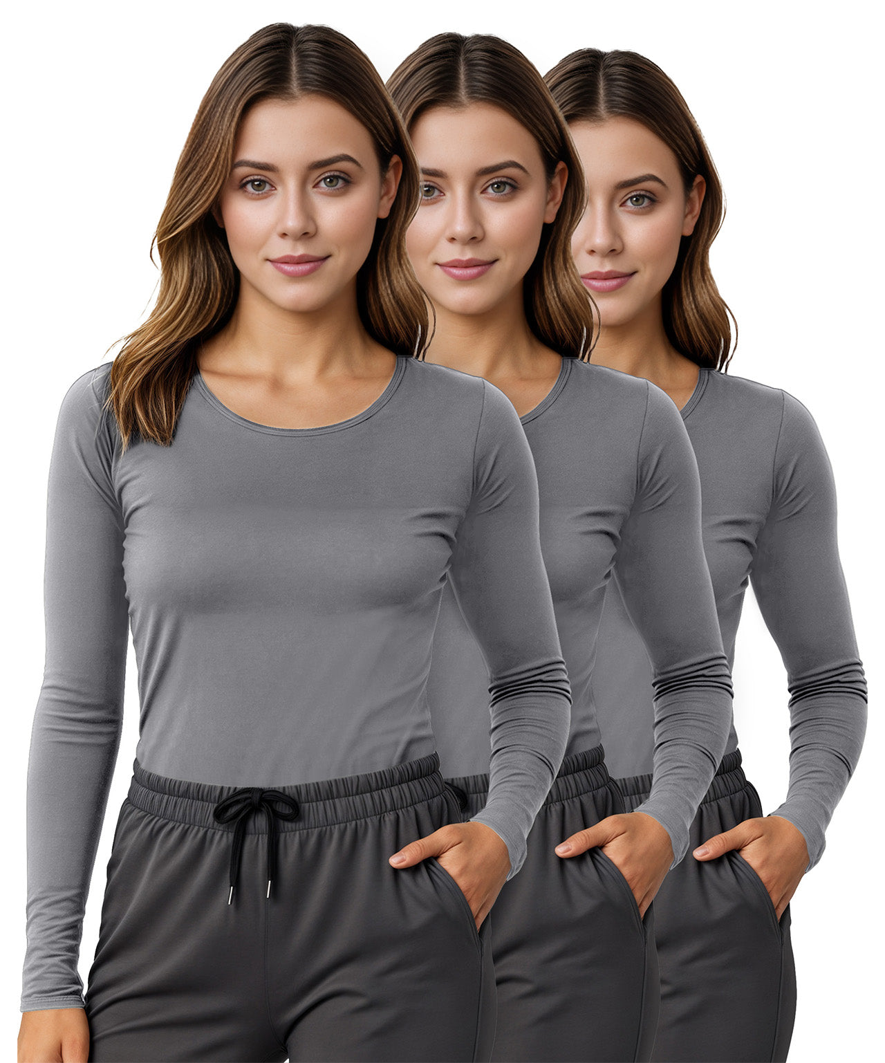 Dark Grey-Pack of 3